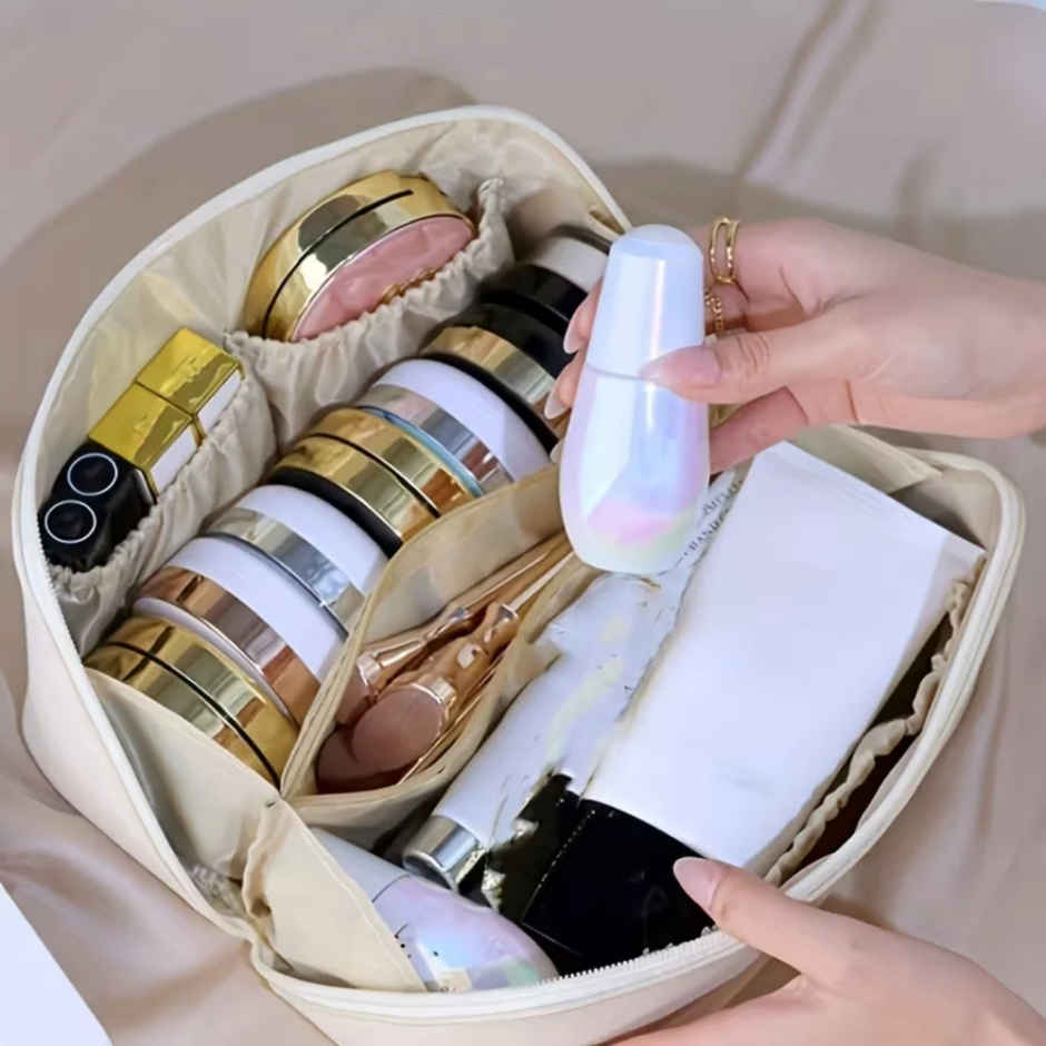 Zedak Makeup Storage Travel Pouch | Beige