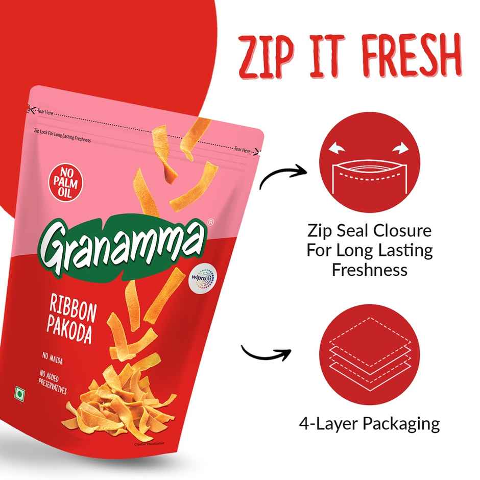 Granamma Ribbon Pakoda | Crispy Savory Snack