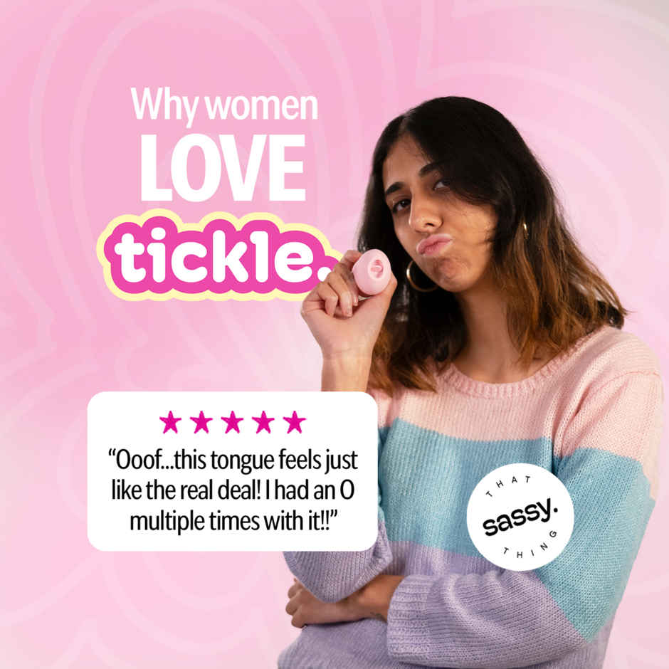 That Sassy Thing Tickle Tongue Personal Massager - Pastel Pink