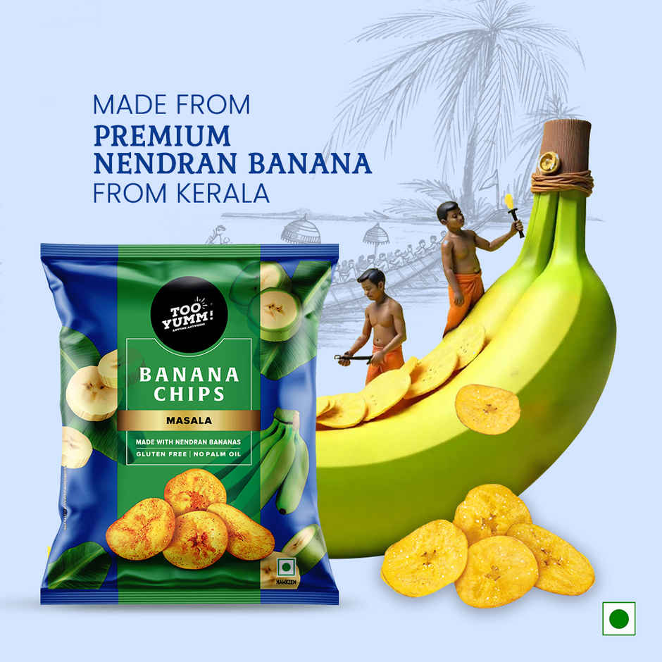 Too Yumm Masala Banana Chips Made From Premium Nendran Bananas, No Palm Oil Healthy Snacks Combo