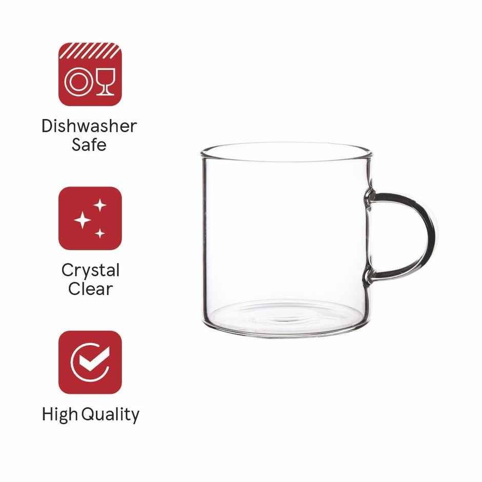 Sanjeev Kapoor Tucson High Borosilicate Mug 130 ml - Set Of 6 pcs