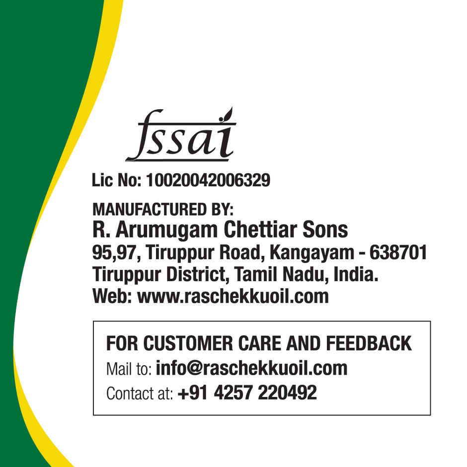 Ras Chekku Gingelly Oil Bottle - Cold Pressed Oil