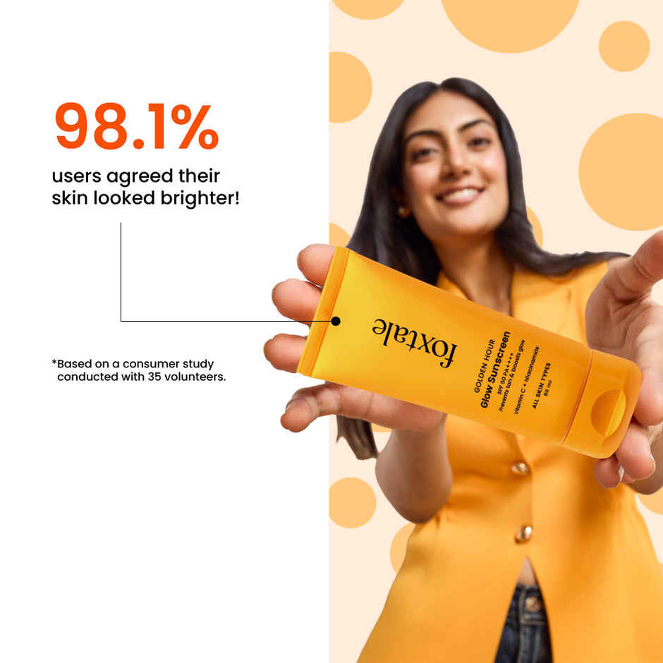 Foxtale Glow Sunscreen SPF50 PA++++ In-Vivo Tested 