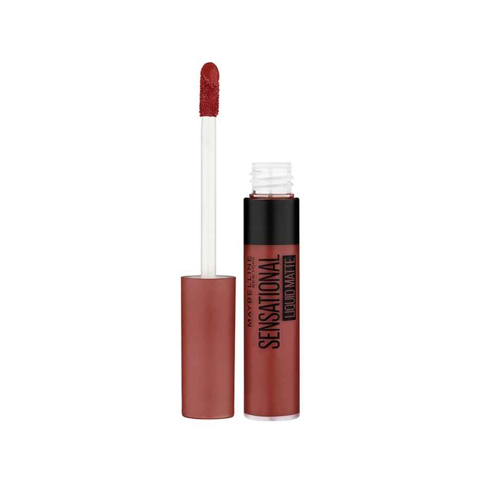 Maybelline Sensational Liquid Matte Lipstick,13 Upbeat Crimson-Delivering Intense Matte Color Effect