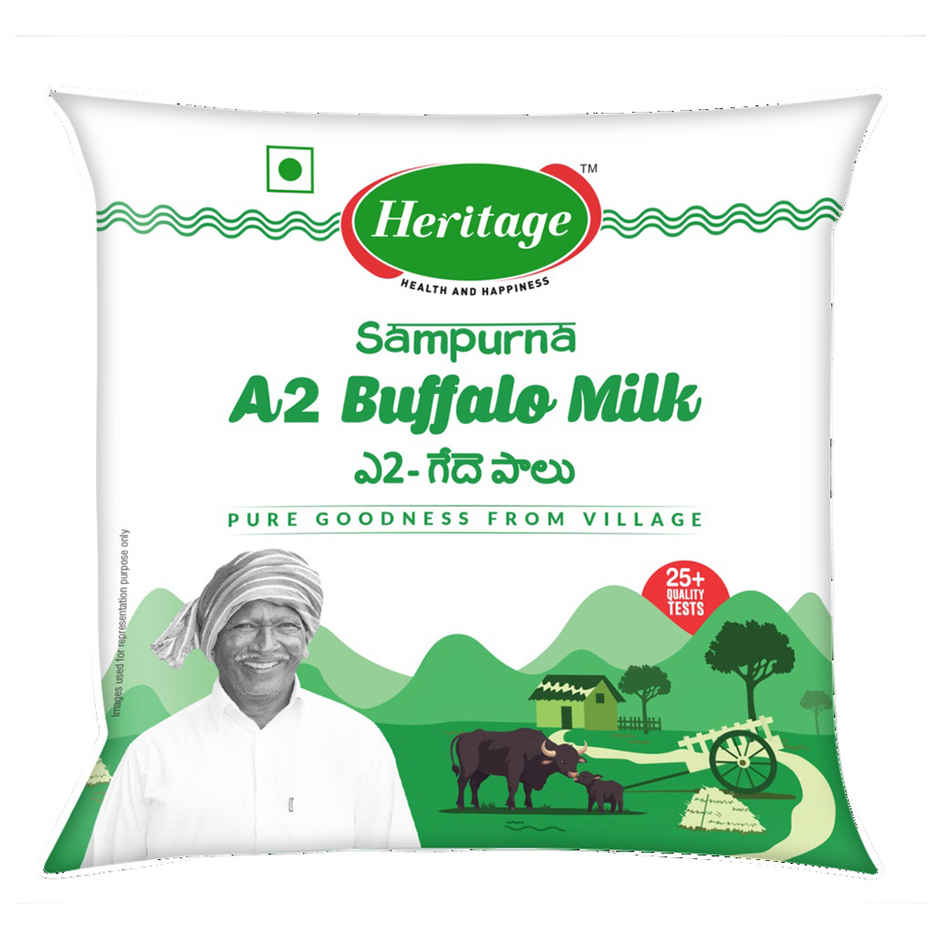 Heritage Sampurna A2 Buffalo Fresh Milk | Pouch