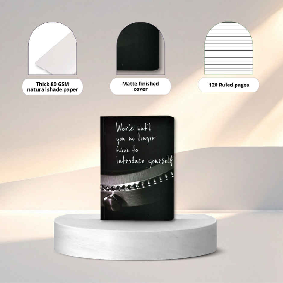 Papboo Ruled Soft Bound Notebook Matte Finished Cover, 80 Gsm Workuntill | 120 Pages, 21 x 15 cm