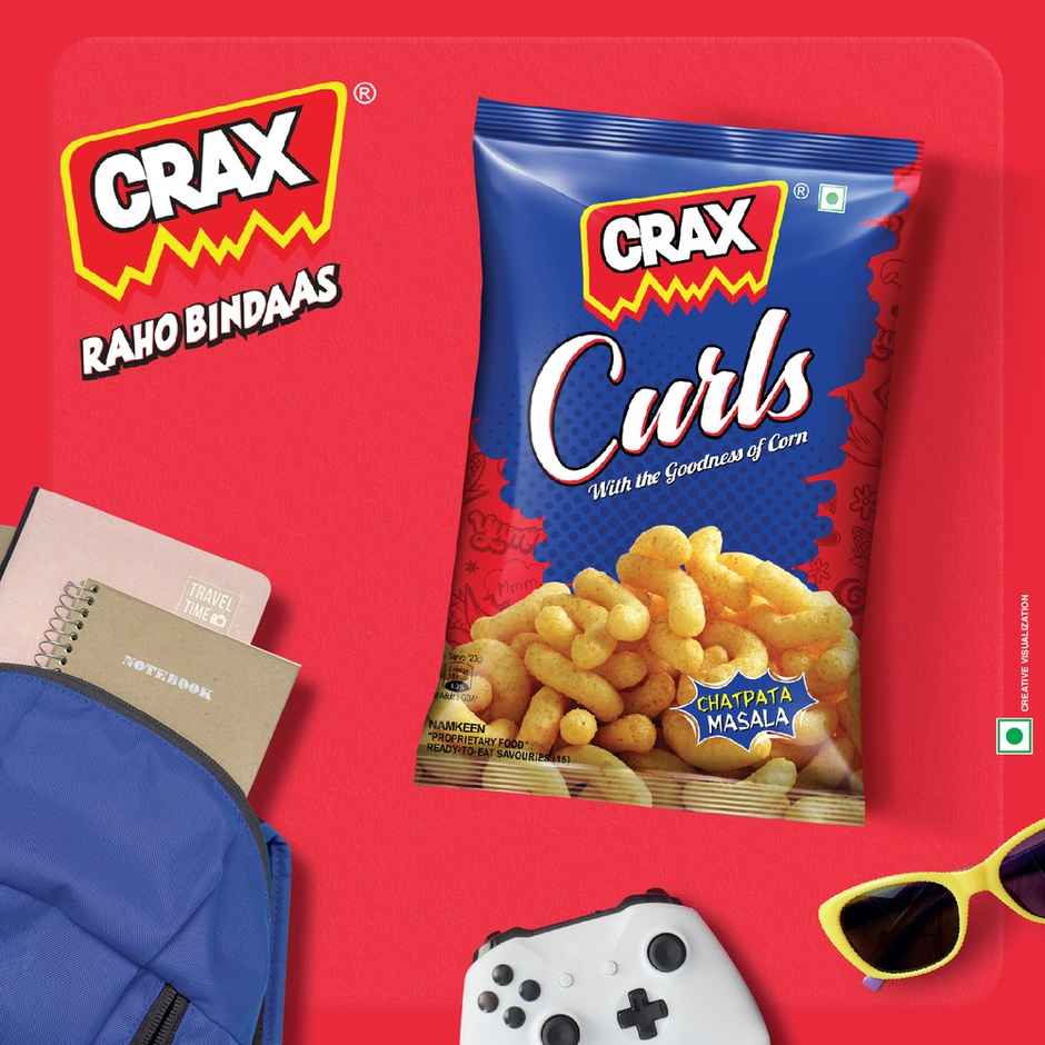 Crax Curls Chatpata Masala Puff Snacks | Crispy & Tasty