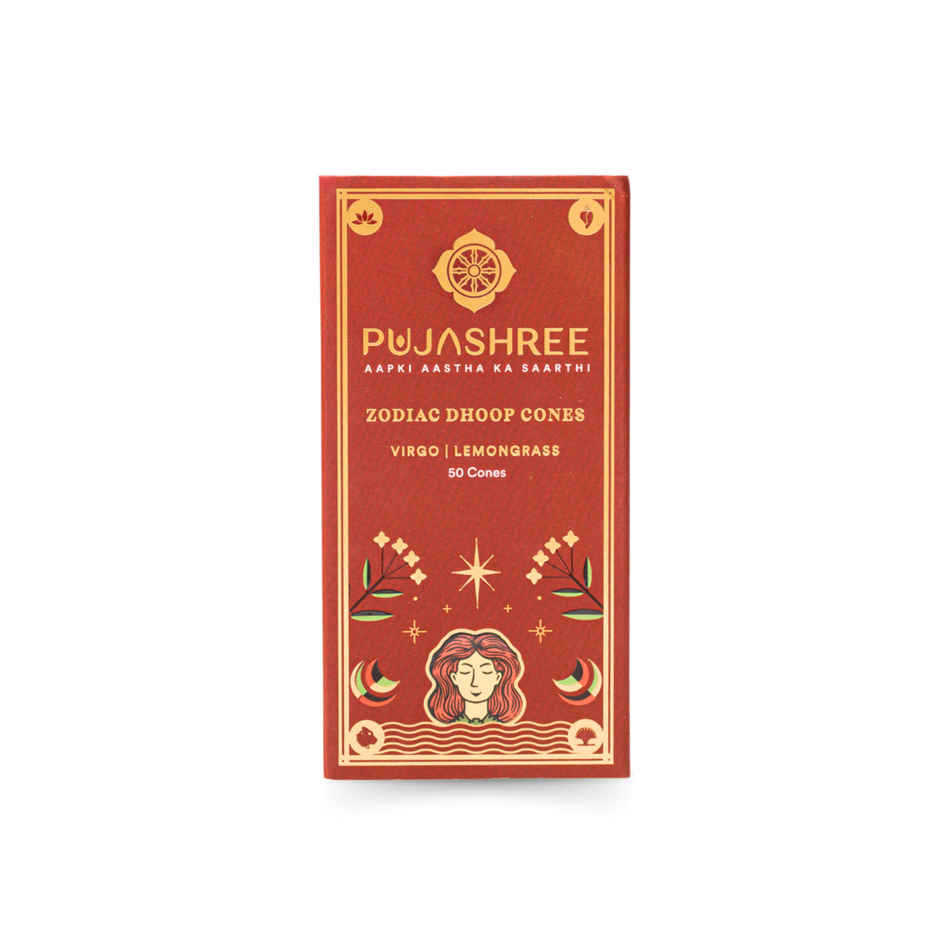 Pujashree Zodiac Dhoop Cones | Virgo - Lemongrass