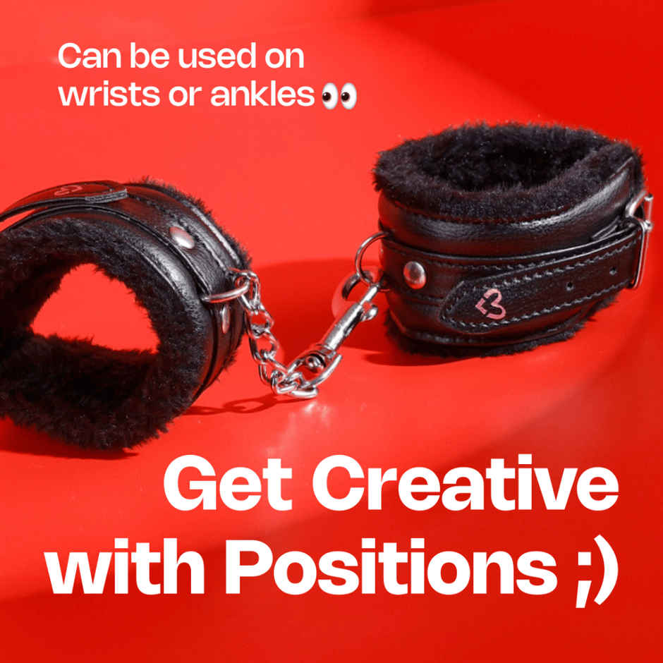 Leezu's Leather Handcuffs with Soft Fur for Couple
