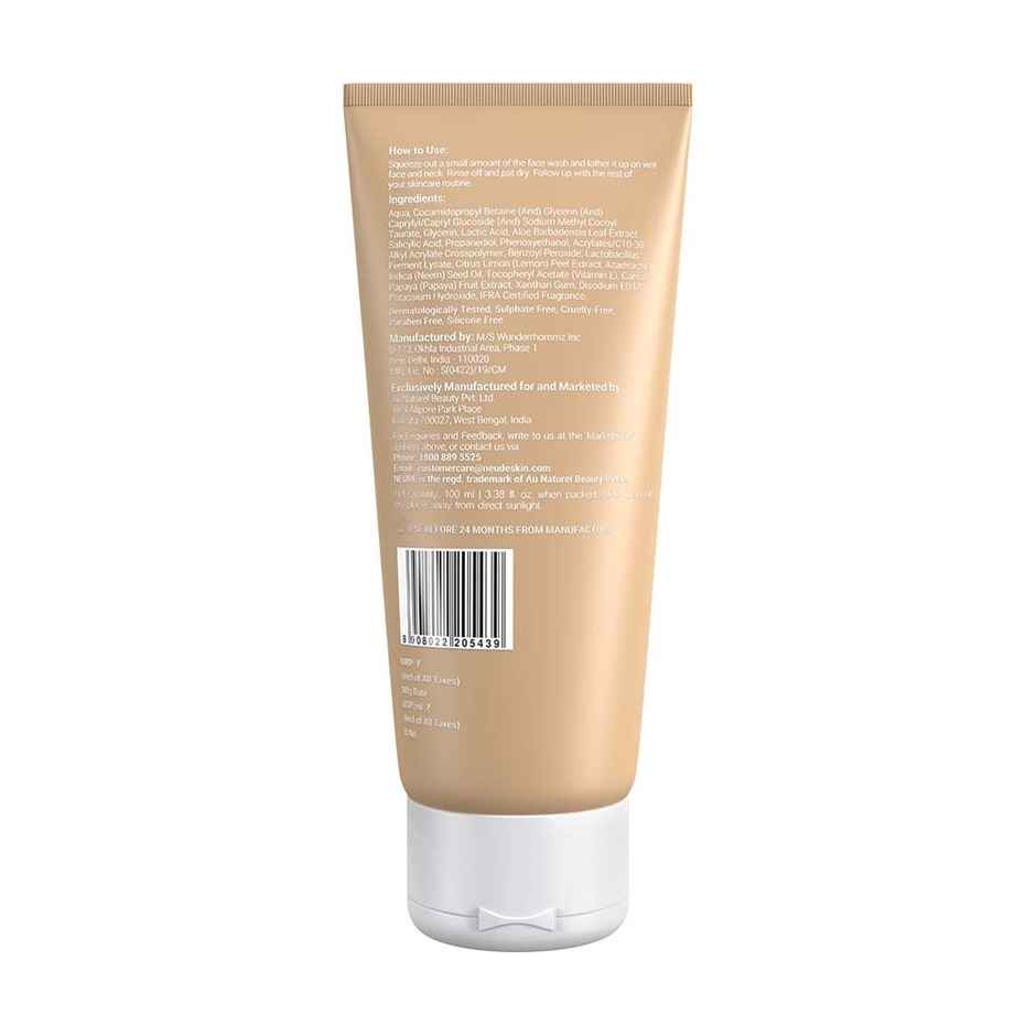 Neude Milk Probiotic Acne Control Gel Face Wash with 2% Salicylic Acid & Neem | Zits Away