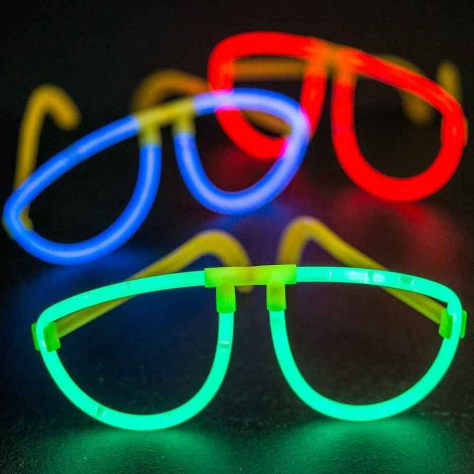Glow In The Dark Eye Glasses/Goggles For Party | Colour May Vary | Se7en