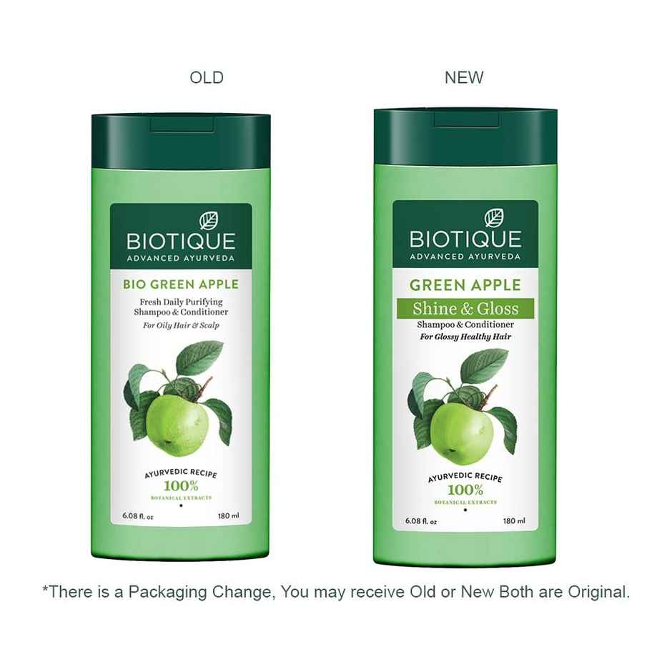 Biotique Green Apple Shine & Gloss Shampoo With Conditioner