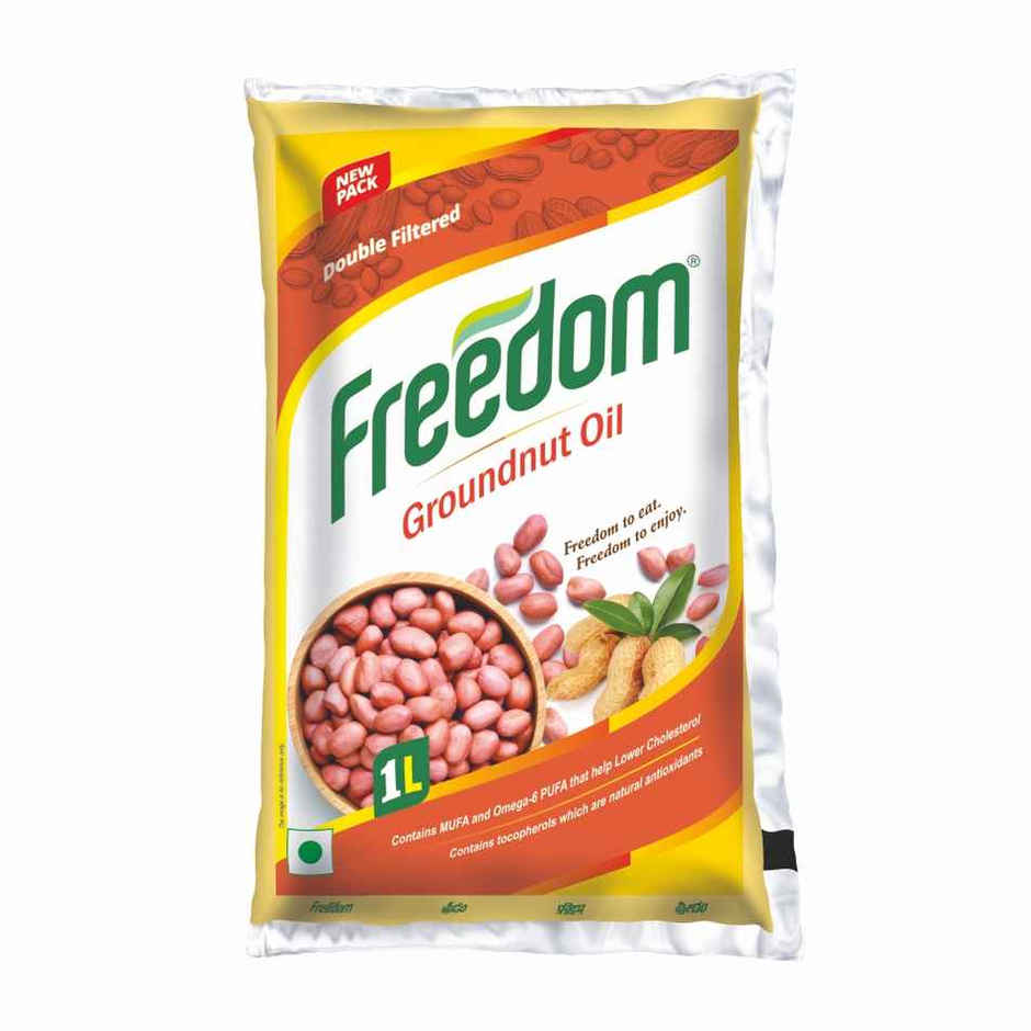 Freedom Double Filtered Groundnut Cooking Oil | Pouch Combo