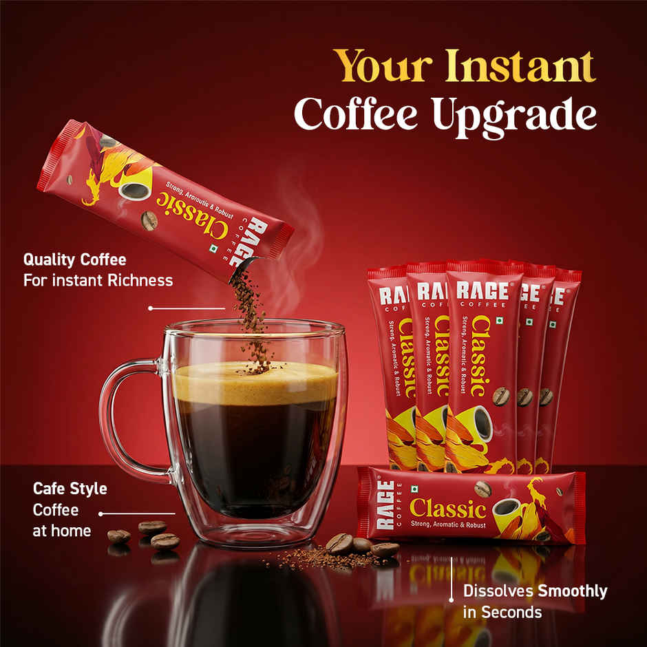Rage Classic Instant Coffee Powder Sachet