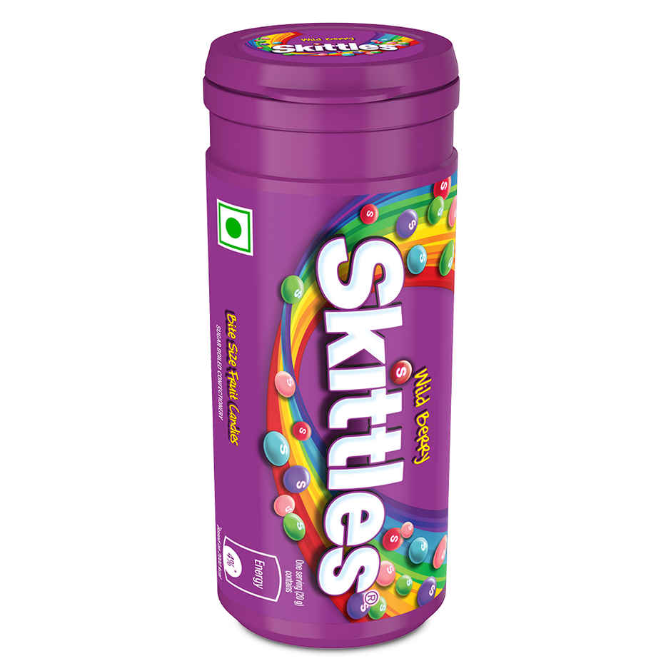 Skittles Wild Berry Bite Size Fruit Flavoured Candy Tube