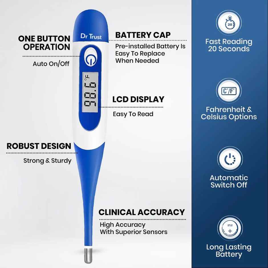 Dr Trust USA InstaScan Flexible Tip 617 Digital Thermometer