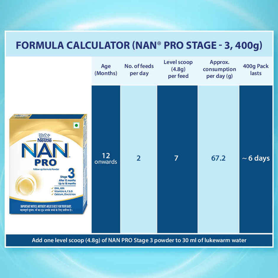 Nestle NAN PRO Stage 3 Follow-up Formula | 12 - 18 M