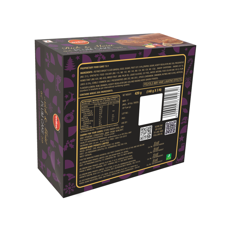 Winkies Rich & Moist Plum Cake Gift Pack