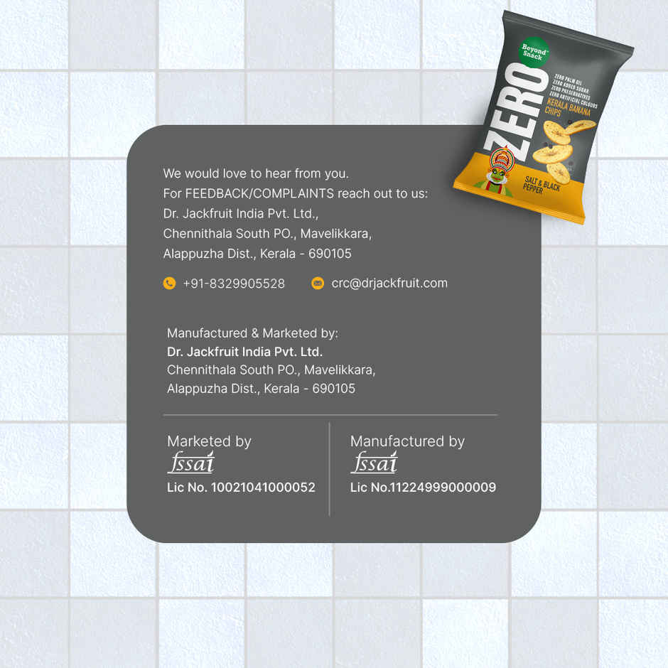 Beyond Snack Zero Kerala Banana Chips Salt & Black Pepper