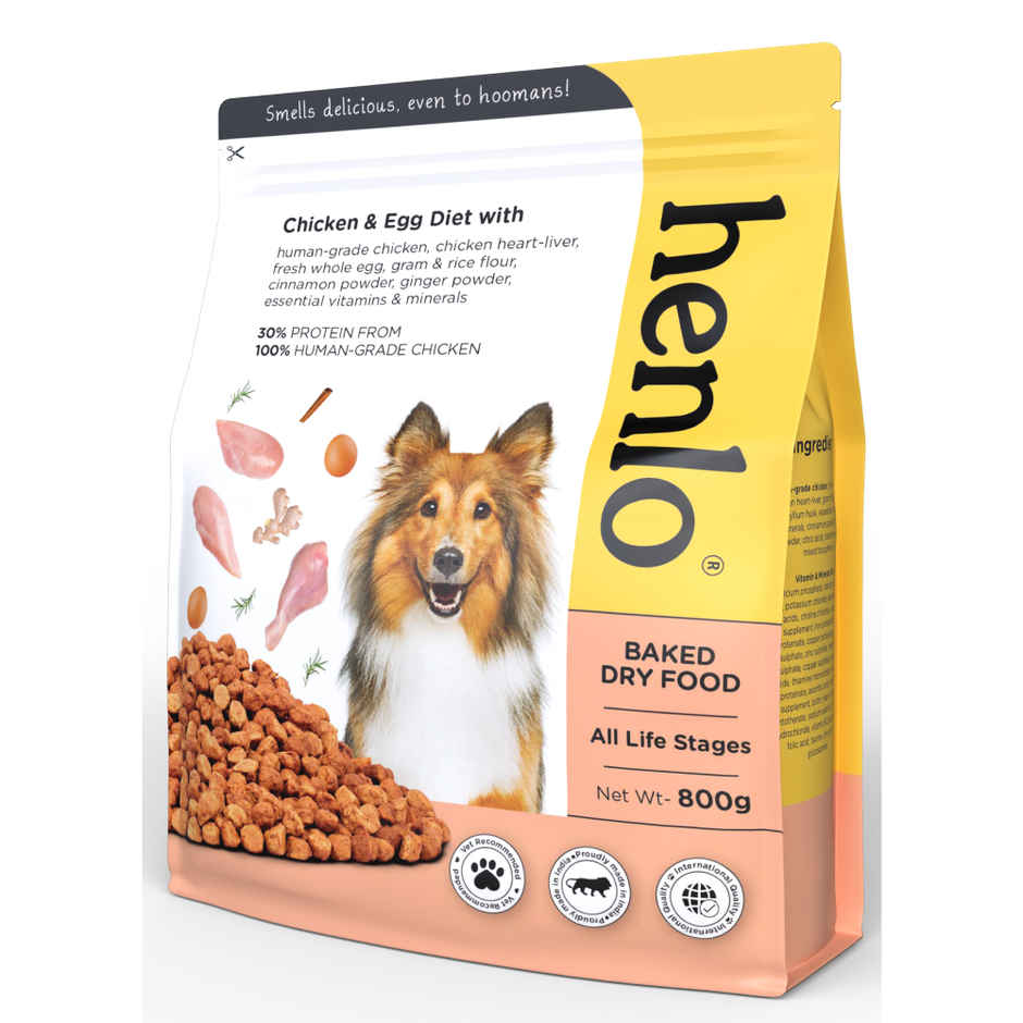 Henlo Chicken & Egg Baked Dry Dog Food for Adult Dogs & Puppies |Adult Dog Food |Pet |Puppy Food