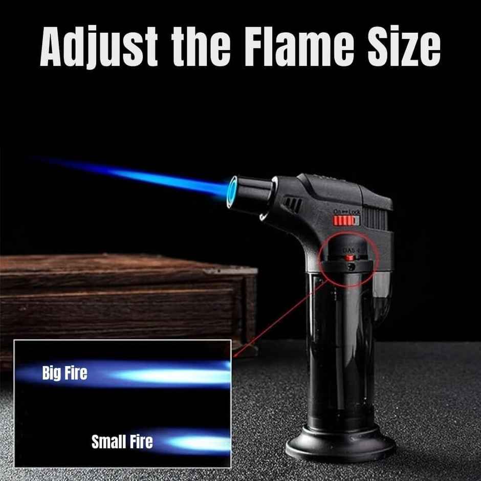 DALUCI Gas Blow Torch Lighter Windproof Refillable Jet Flame for Kitchen Multicolor