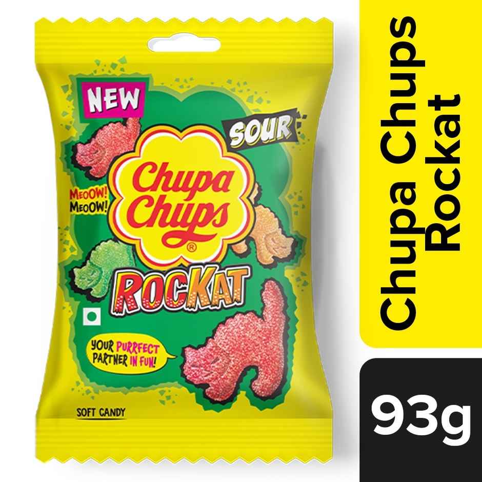 Chupa Chups Sour Rockat Assorted Flavour Soft Candy