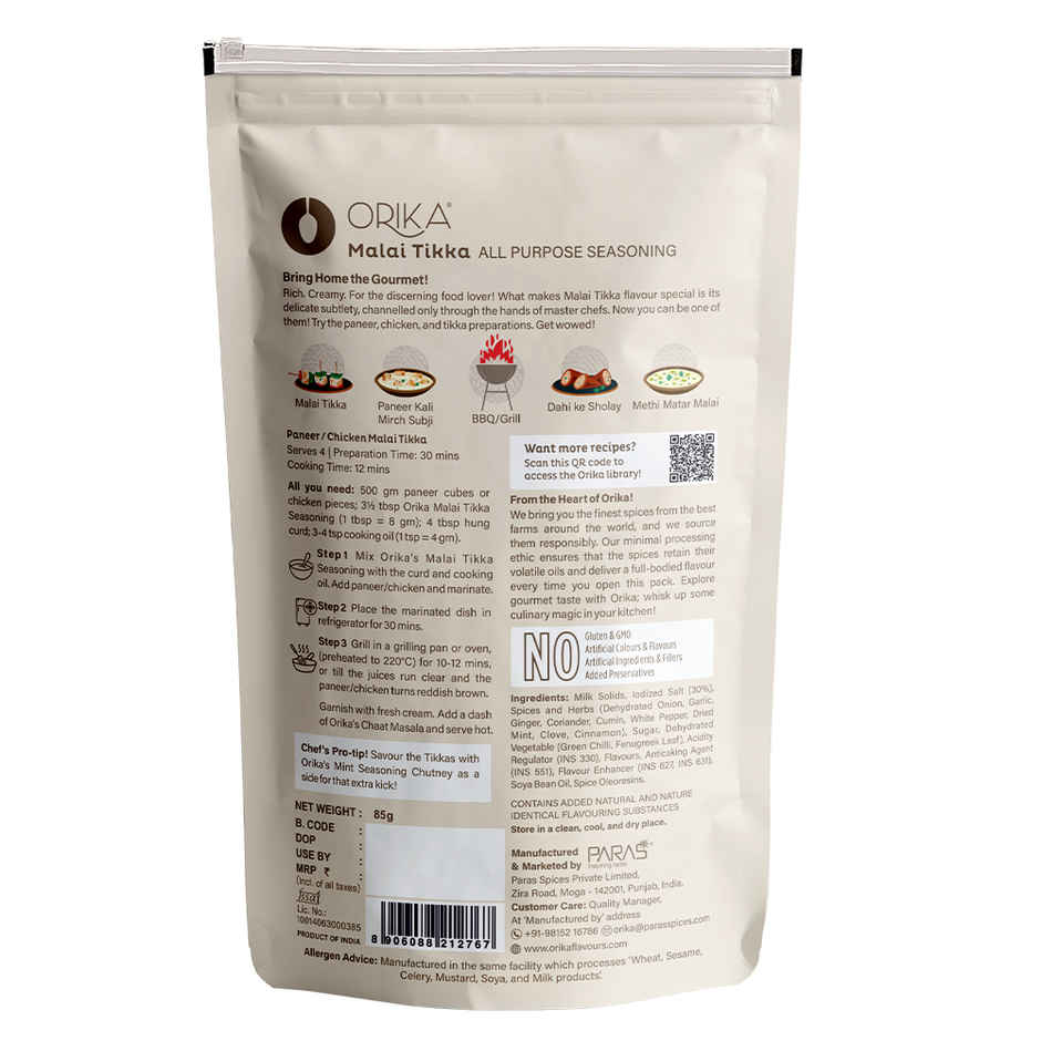 Orika Veg Malai Tikka Seasoning  (For Paneer & Chicken)