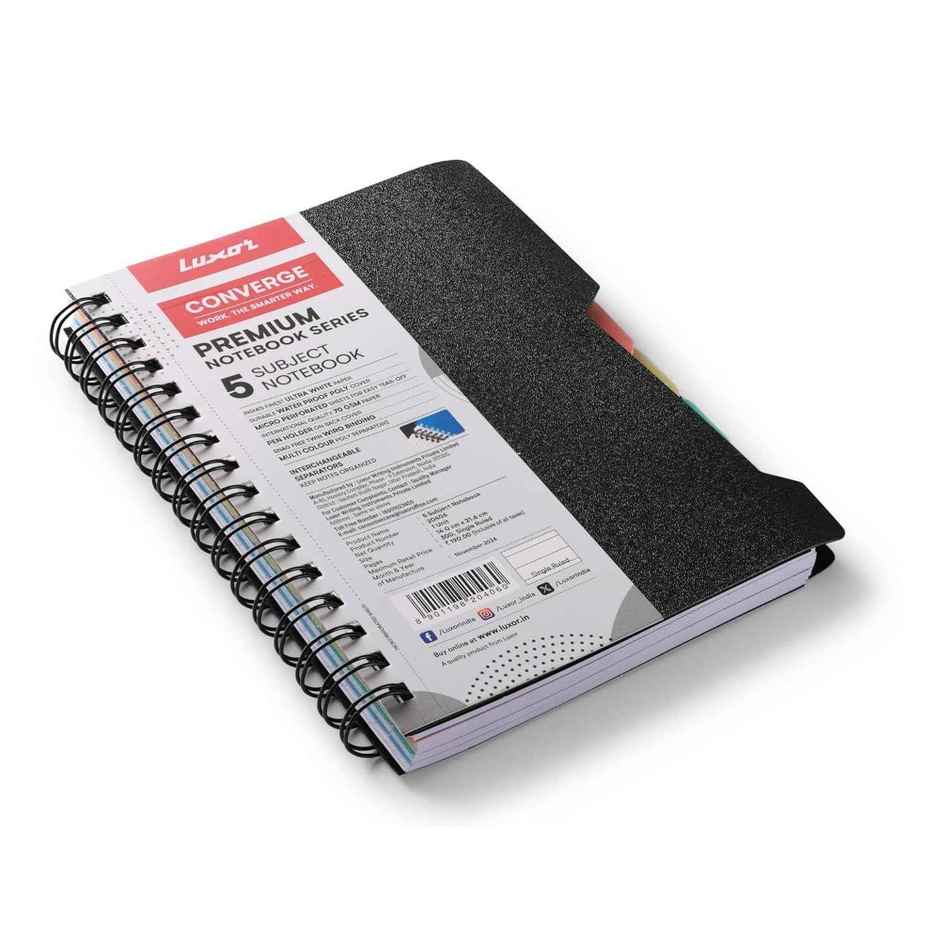 Luxor 5 Subject Notebook | A5, Single Ruled,70 gsm | Pages -300 | Ideal for Profesionals & Students
