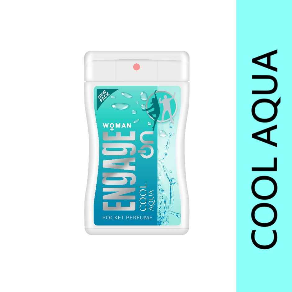 Engage On Cool Aqua Pocket Perfume Women | 250 Sprays | Fresh & Green
