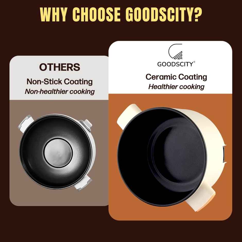 Goodscity Multipurpose Electric Kettle with Ceramic Coating 1.2L 600W | GC191