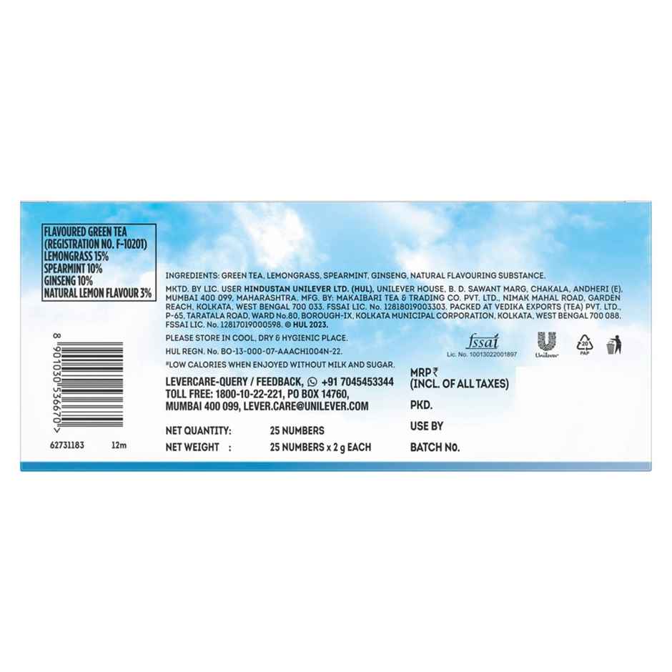 Lipton Spearmint Green Tea with Lemongrass and Ginseng