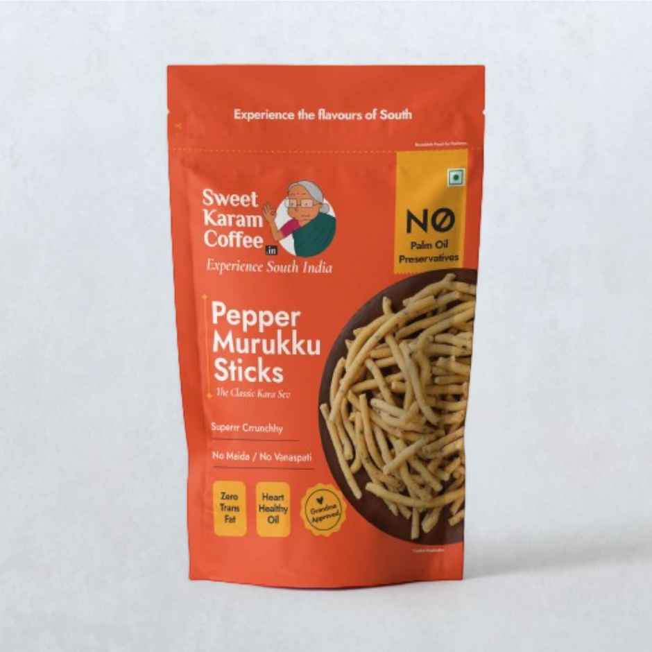 Sweet Karam Coffee Pepper Murukku Sticks