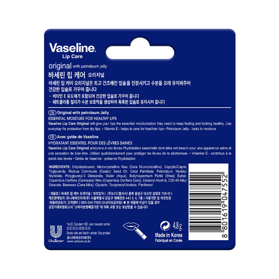 Vaseline Lip Care Original Lip Balm with Petroleum Jelly & Vitamin E