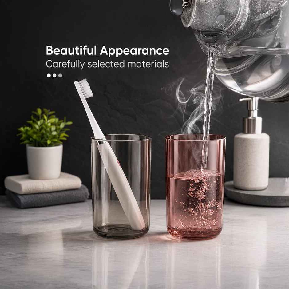 Zedak Wall Mounted Self Adhesive Toothbrush Holder | ABS Plastic | White