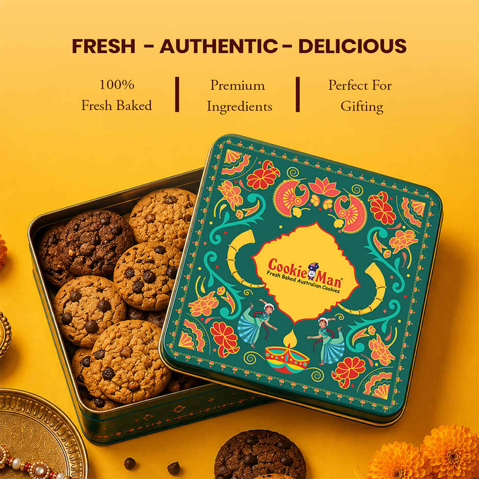 Cookie Man Raksha Bandhan Assorted Cookies Gift Tin 