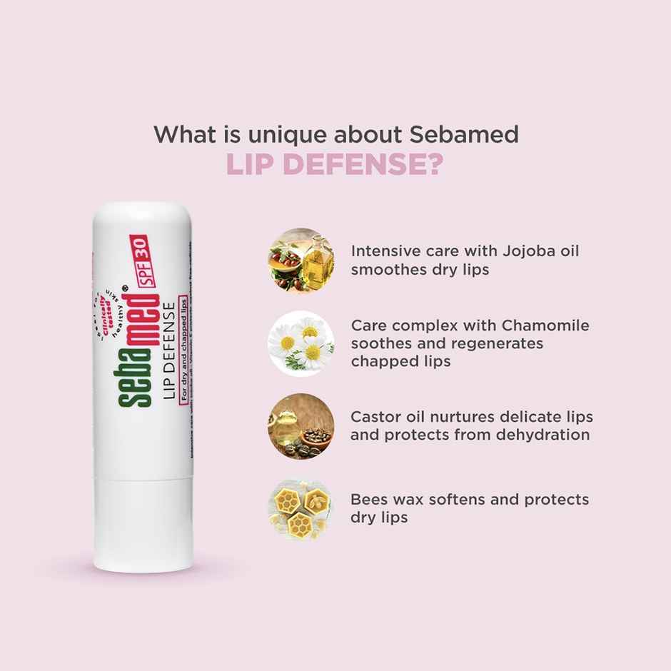 Sebamed Lip Defense | SPF 30 + Vit E, Jojoba Oil, Chamomile