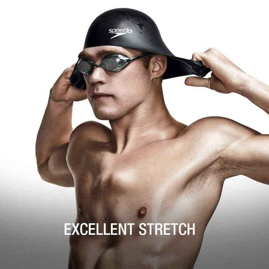 Speedo Unisex Adult Moulded Silicone Swim Cap - Black