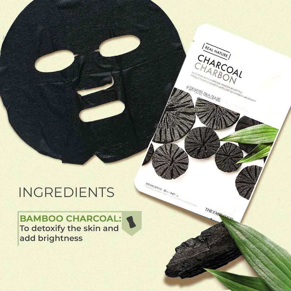 The Face Shop Real Nature Charcoal Face Mask Packet