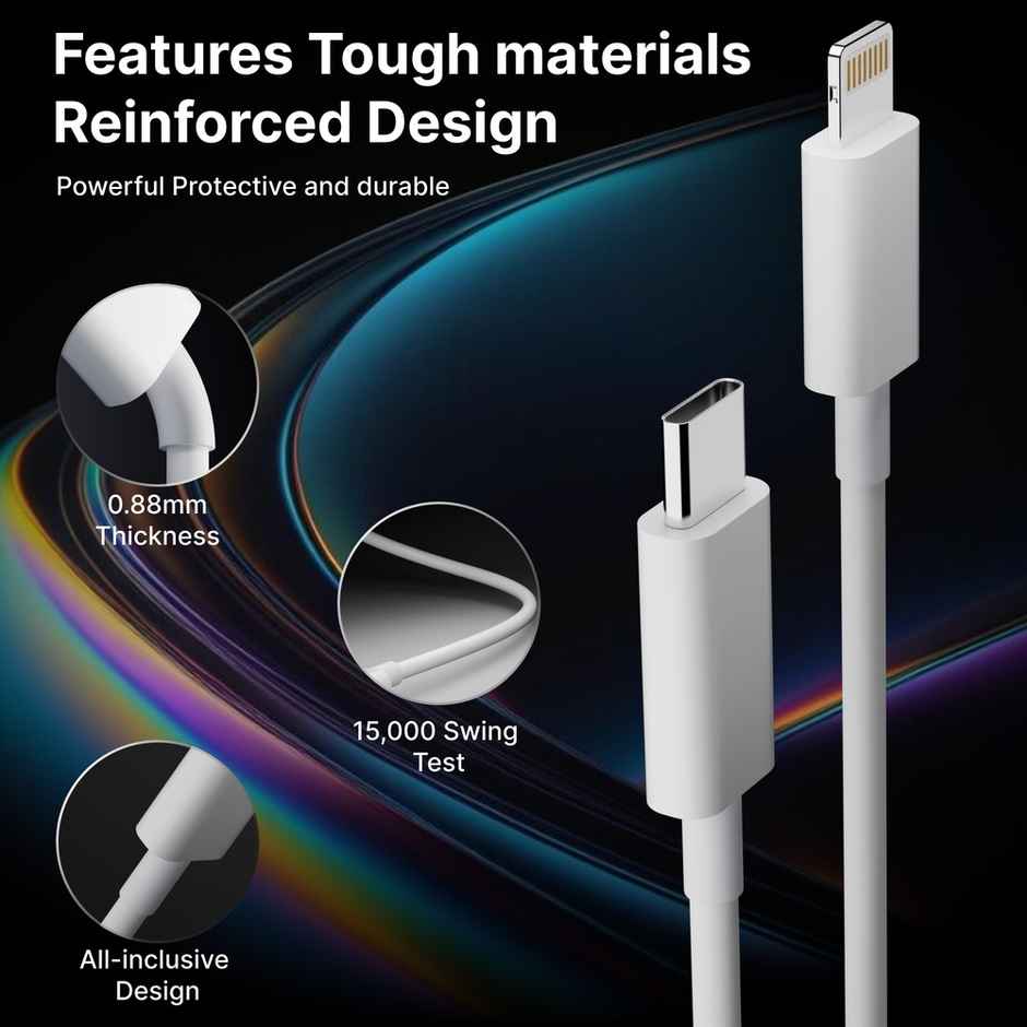 Ailkin C to Lightning Cable for iPhone |1M| White