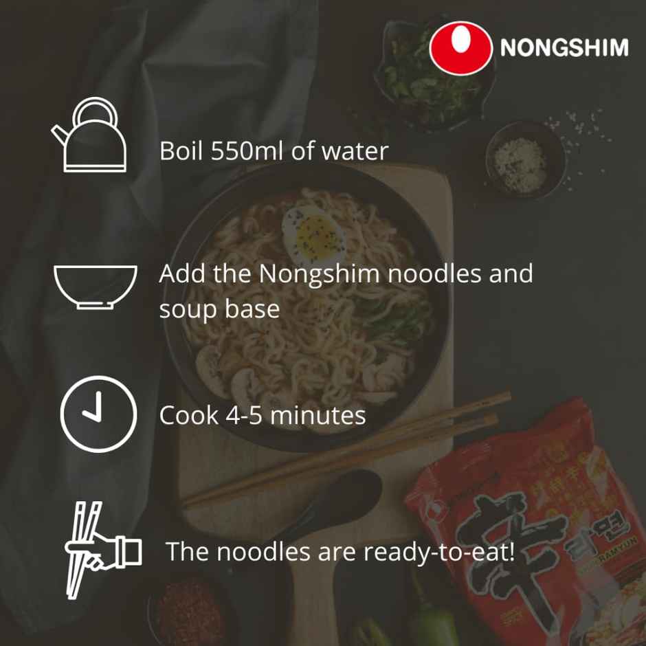 Korean Nongshim Shin Ramyun Noodle Soup Veg Combo