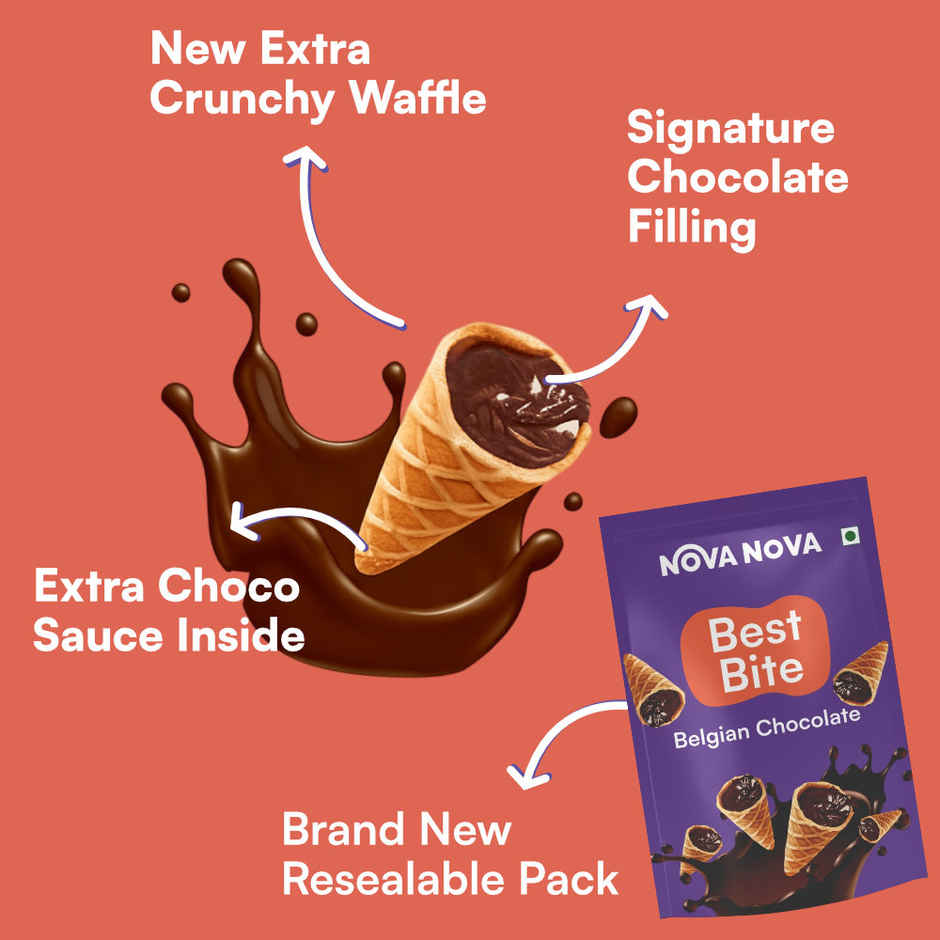 Nova Nova Best Bite | Chocolate Filled Mini Cones | Belgian Chocolate