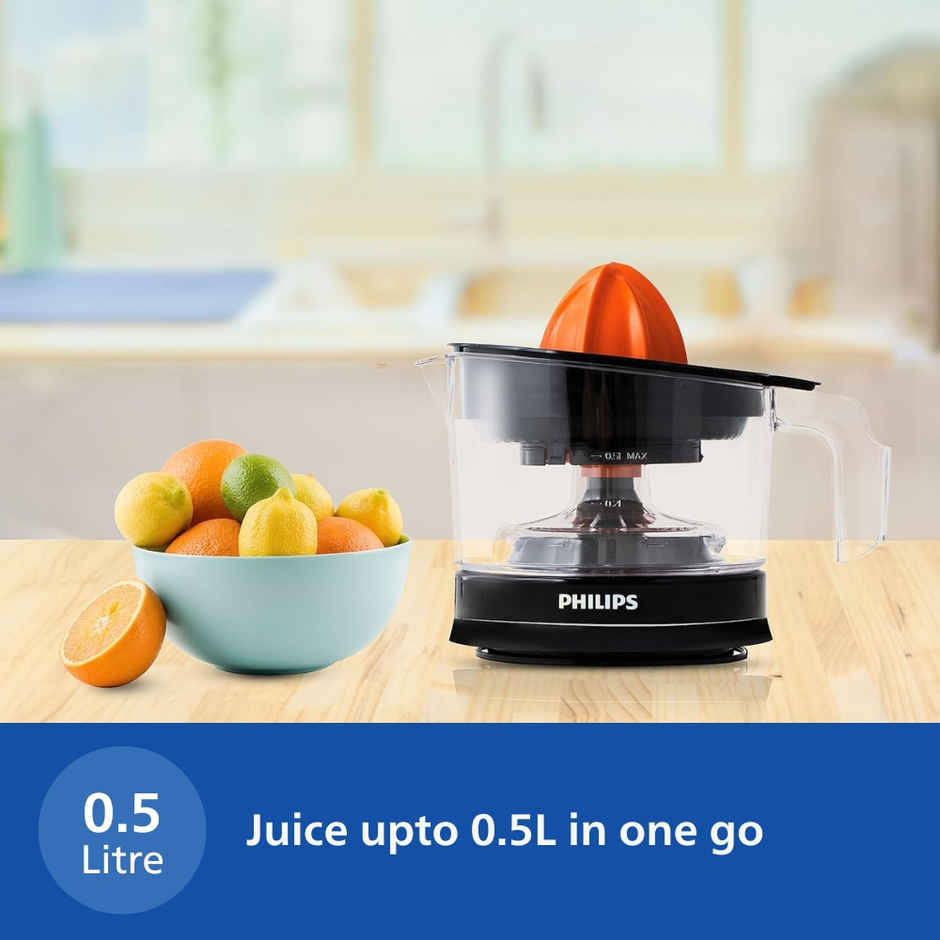 Philips Citrus Press Juicer Hr2777/00 | 0.5 Litre | 2 Sized Cones