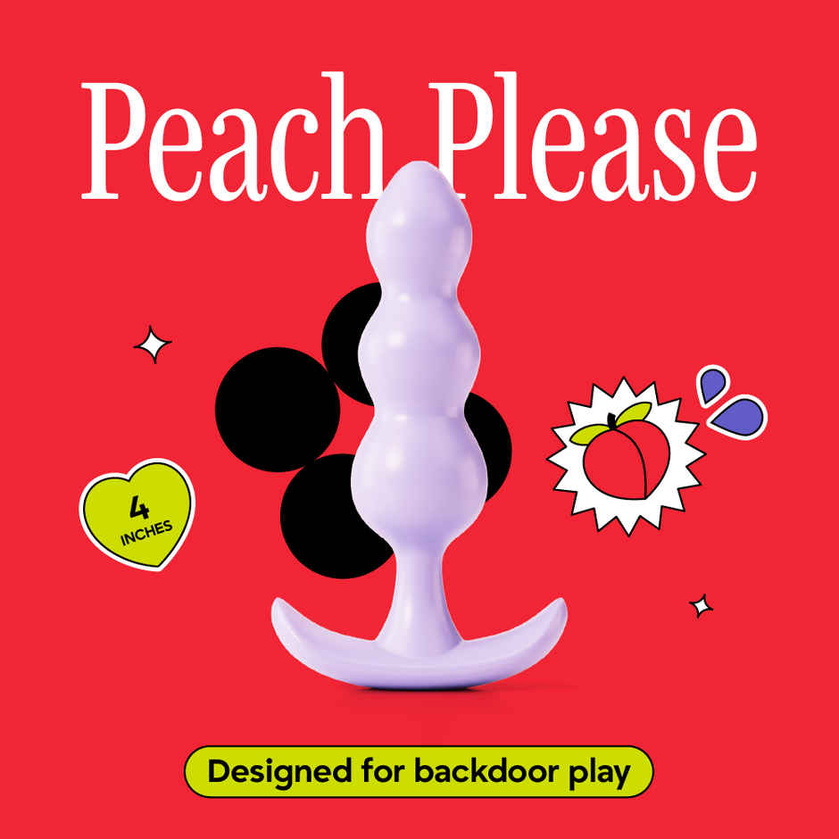 Thirdbase Peach Please Plug Non-Vibrating Personal Massager | Large