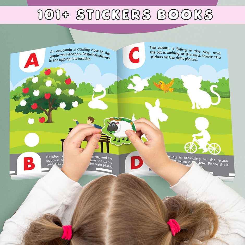 My First Abc Sticker Book-alphabet Learning for Kids, Sticker Fun Learning, 101+ Stickers Ages 3-12