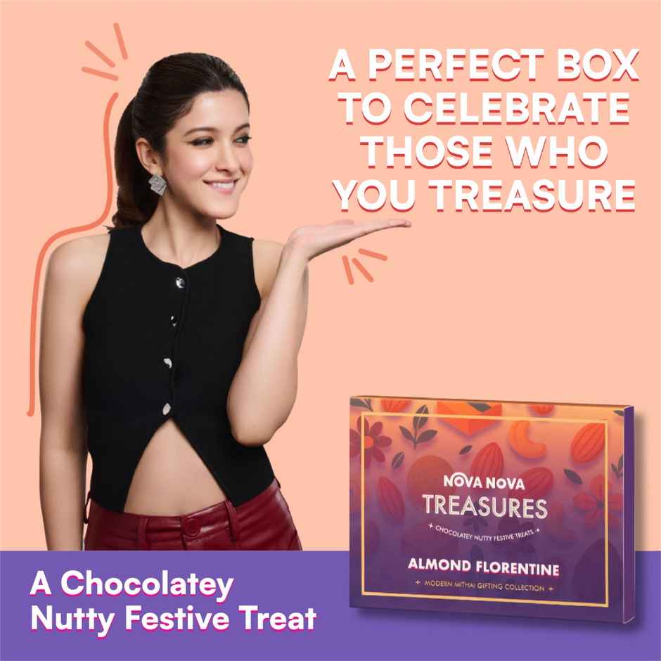 Nova Nova Chocolate Almond Florentine Gift Box | Elegant Gift Offering | Nova Nova