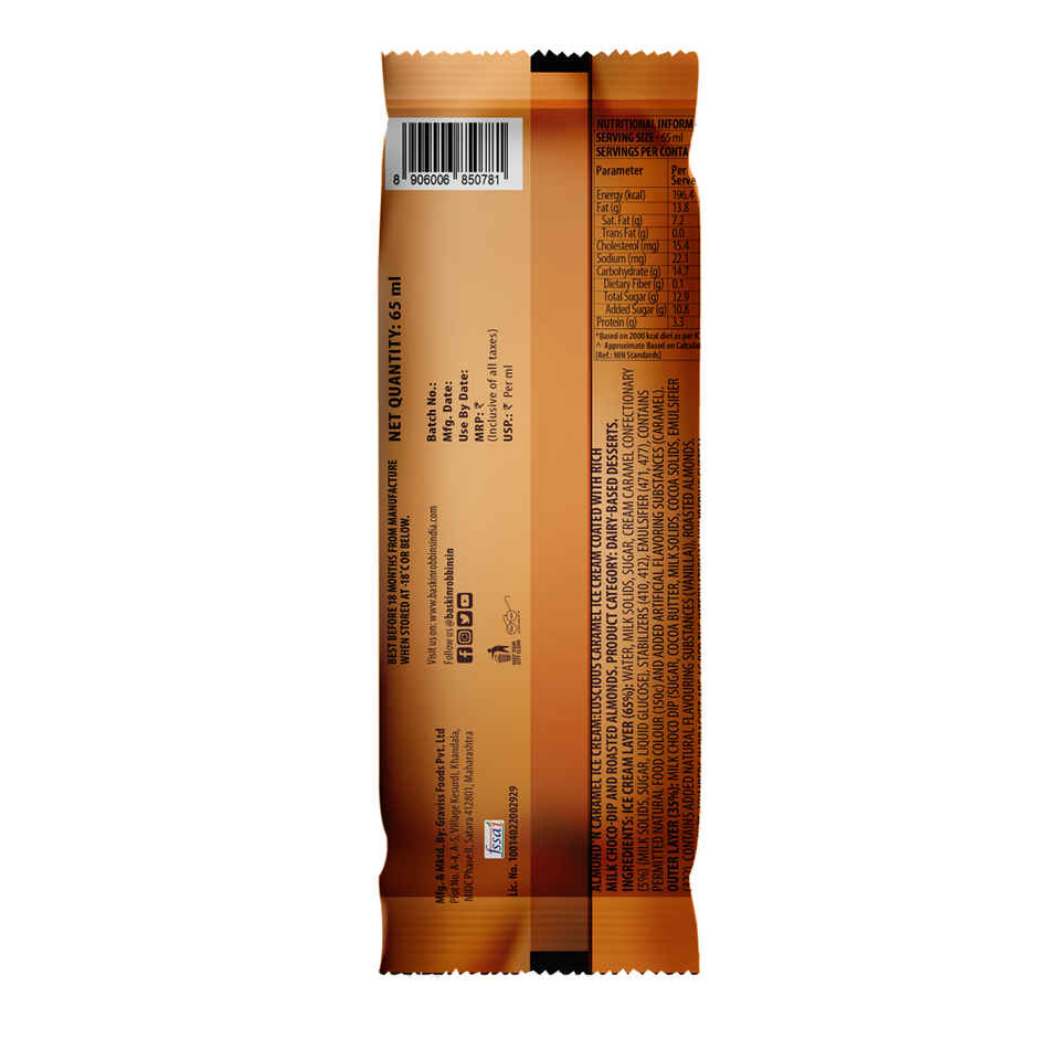 Baskin Robbins Almond 'N' Caramel Ice Cream Stick