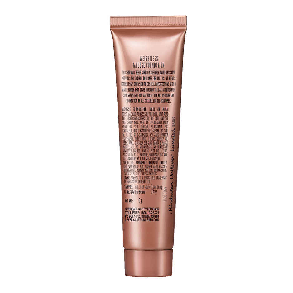 Lakme 9 To 5 Weightless Mousse Foundation | Rose | Ivory