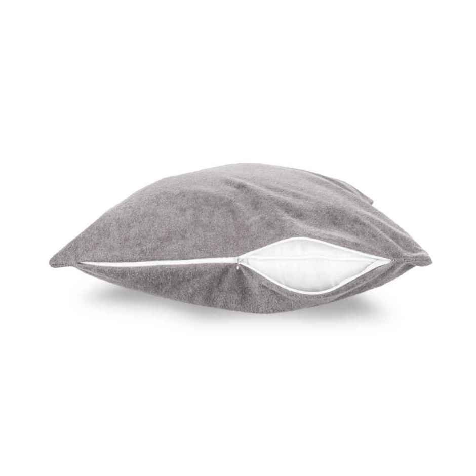 Wakefit 28x18 inch Long Pillow Protector | Terry Cotton | 2 pcs | Grey | Zipper