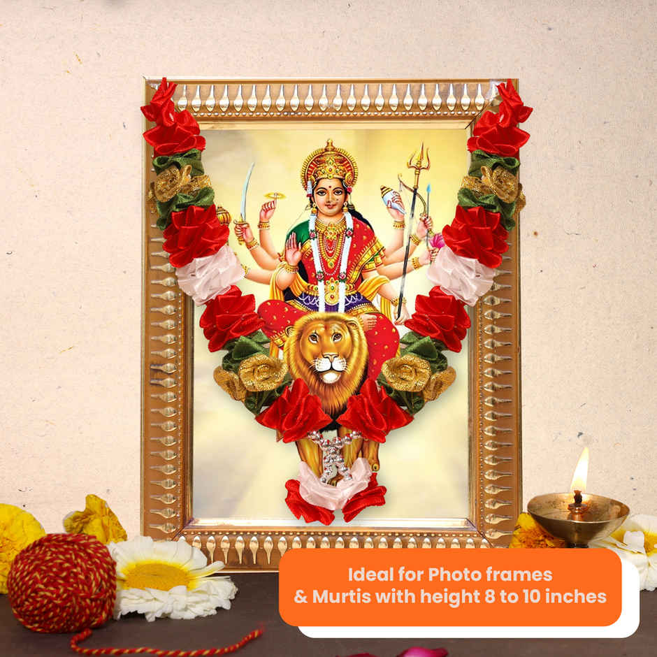 Pooja Mala Garland | Red | 18 Inch | Mayyur