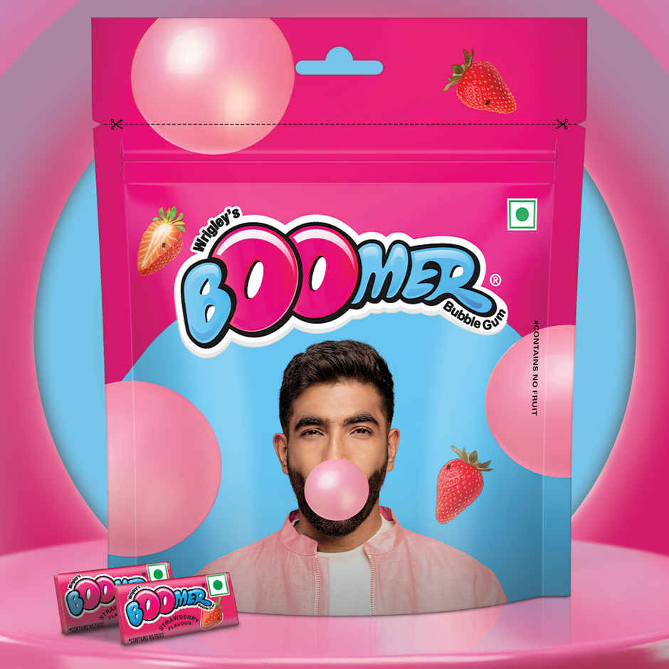 Boomer Strawberry Flavoured Bubble Gum Pack